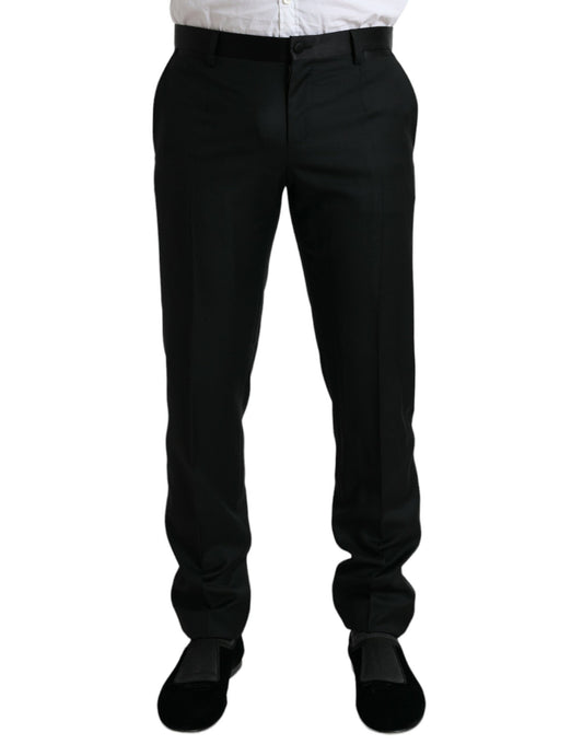 Dolce &amp; Gabbana – Schwarze Anzughose aus Wolle in Slim Fit