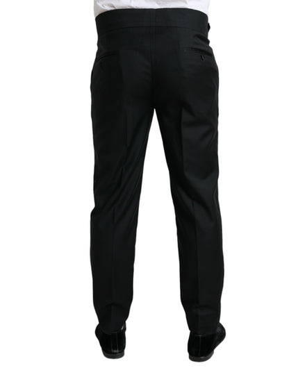 Dolce &amp; Gabbana – Schwarze Anzughose aus Wolle in Slim Fit