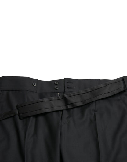 Dolce &amp; Gabbana – Schwarze Anzughose aus Wolle in Slim Fit