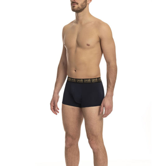 Cavalli Class – Herren-Badehose aus blauer Baumwolle