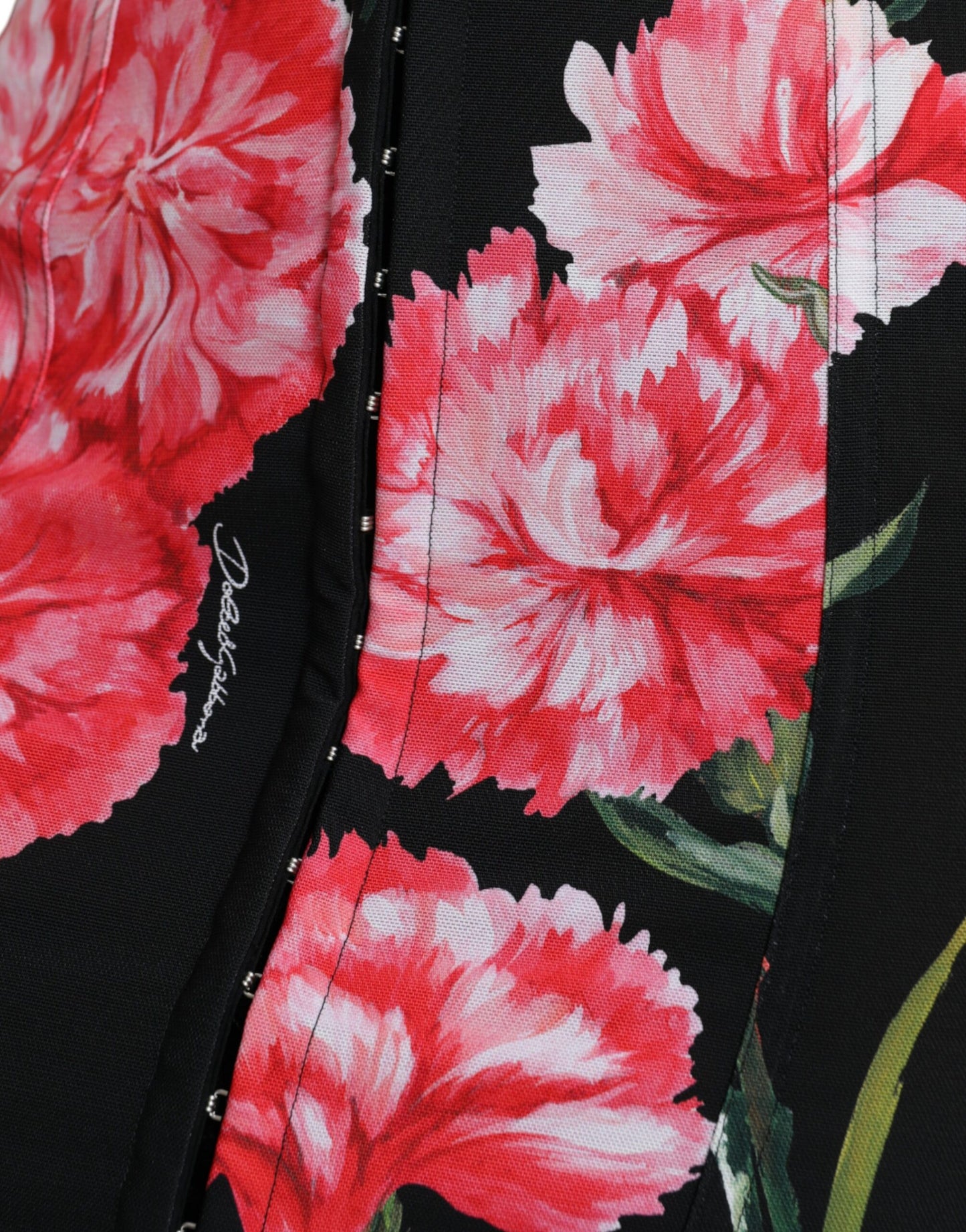 Dolce &amp; Gabbana – Knielanger Bleistiftrock im schwarzen Nelken-Look