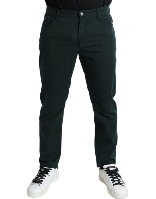 Dolce &amp; Gabbana Grüne Skinny-Jeans aus Baumwollstretch für Herren