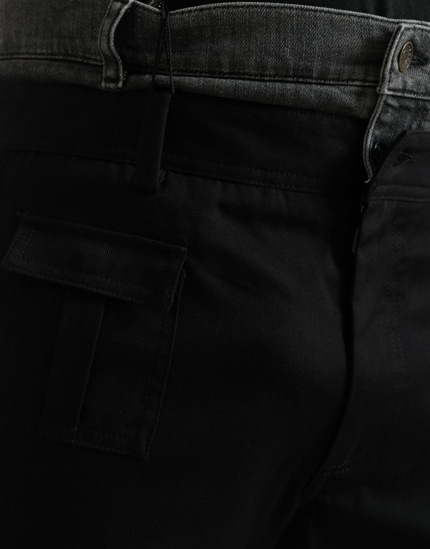 Dolce &amp; Gabbana Black Gray Slim Cotton Denim Jeans Pants