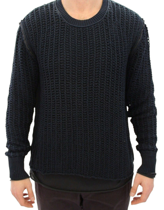 Dolce &amp; Gabbana Blauer Runway Netzpullover Netzpullover