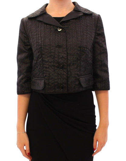 Dolce &amp; Gabbana Schwarzer kurzer Bolero-Jackenmantel