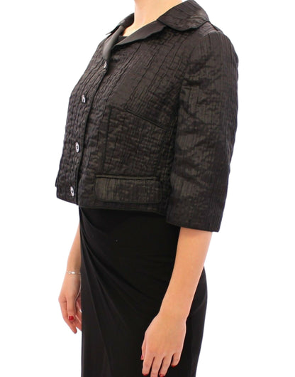 Dolce &amp; Gabbana Schwarzer kurzer Bolero-Jackenmantel