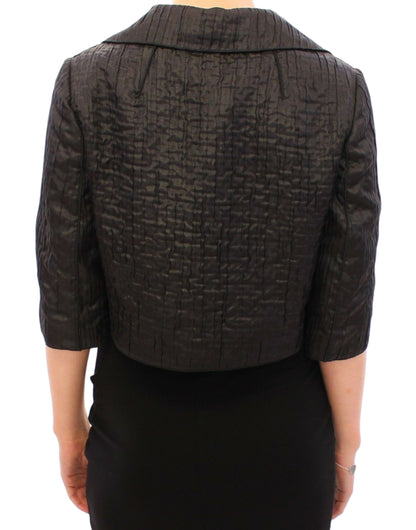 Dolce &amp; Gabbana Schwarzer kurzer Bolero-Jackenmantel