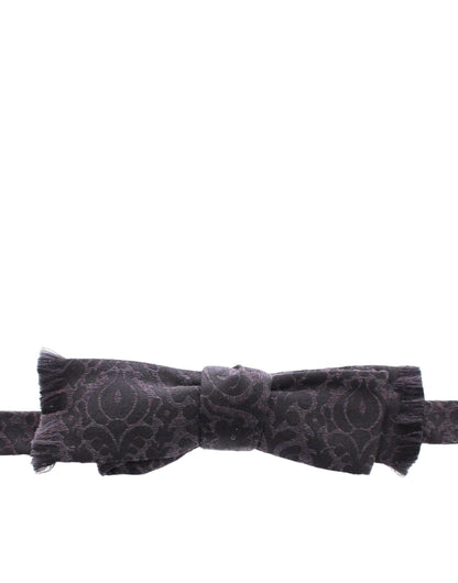 Dolce &amp; Gabbana Grau-schwarze Wollfliege