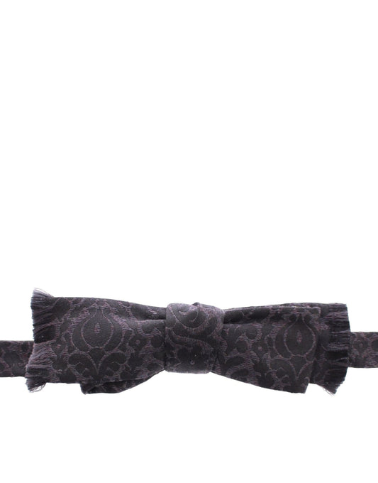 Dolce &amp; Gabbana Grau-schwarze Wollfliege