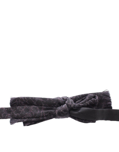 Dolce &amp; Gabbana Grau-schwarze Wollfliege