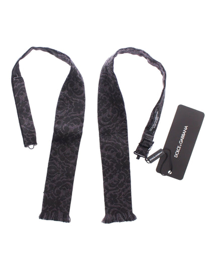Dolce &amp; Gabbana Grau-schwarze Wollfliege