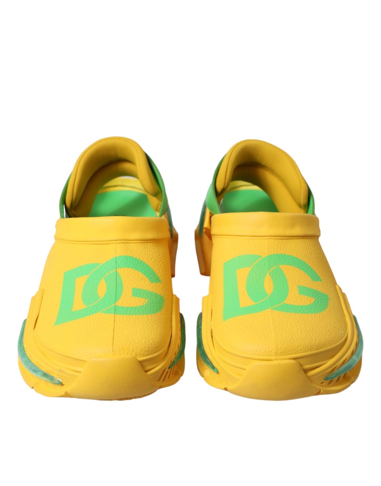 Dolce &amp; Gabbana Gelbgrüne Gummiclogs Herren Hausschuhe Herrenschuhe