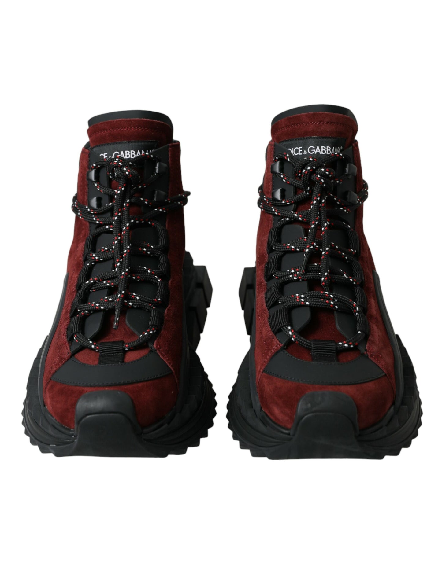 Dolce &amp; Gabbana Burgund Super King High Top Herren Sneakers Schuhe