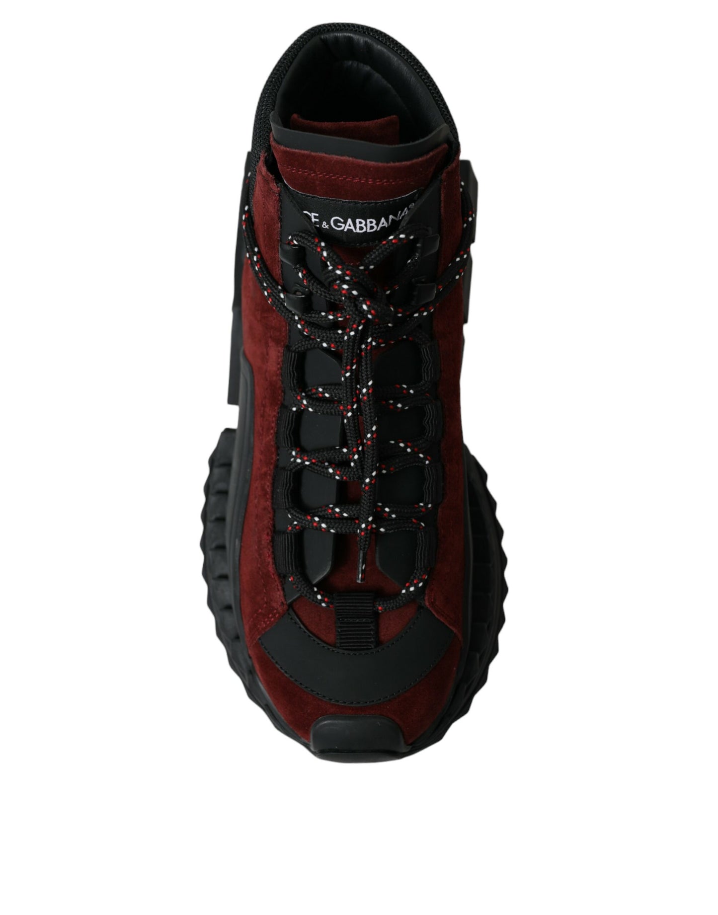 Dolce &amp; Gabbana Burgund Super King High Top Herren Sneakers Schuhe