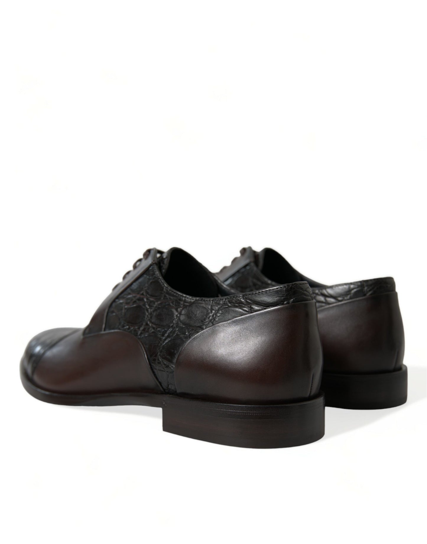 Dolce &amp; Gabbana – Formelle Herrenschuhe aus exotischem Leder in Braun