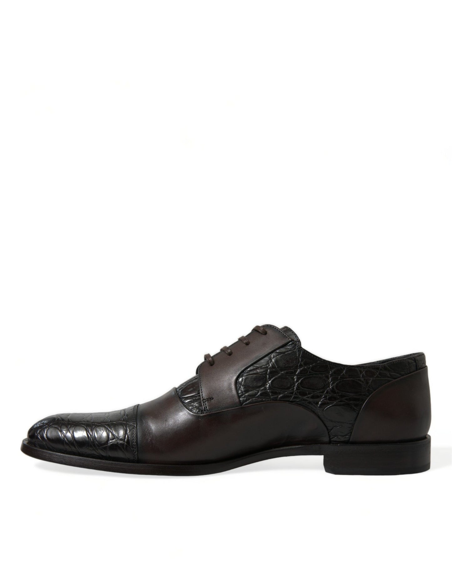 Dolce &amp; Gabbana – Formelle Herrenschuhe aus exotischem Leder in Braun
