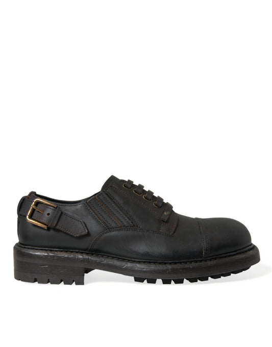 Dolce &amp; Gabbana – Derby-Schnürschuhe aus braunem Leder für Herren