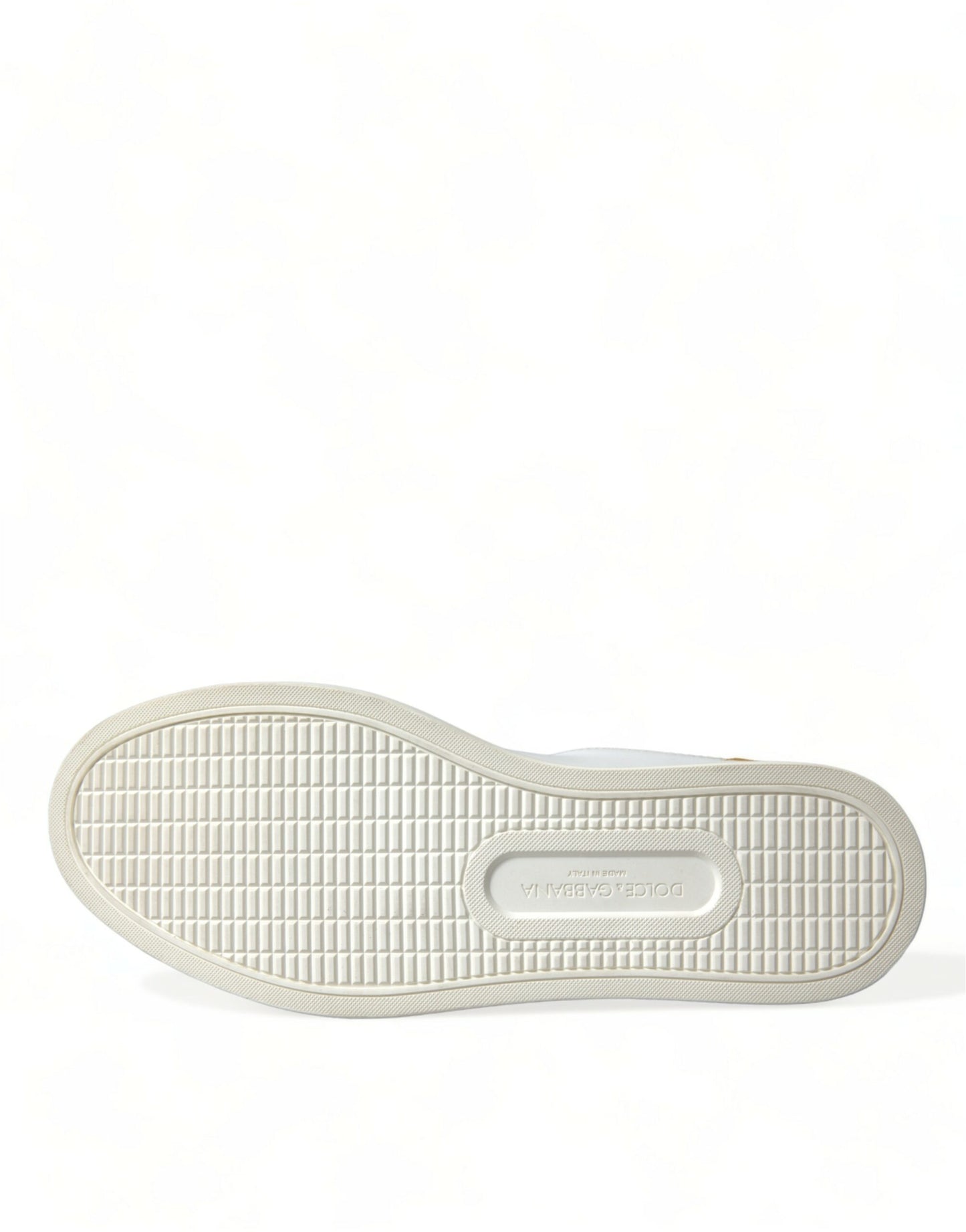 Dolce &amp; Gabbana Weißes Leder LOVE Milano Herren Sneakers Schuhe