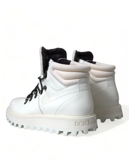 Dolce &amp; Gabbana Weiße Vulcano Trekking-Stiefeletten