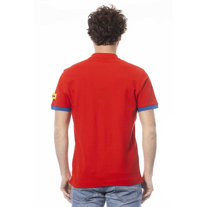 Invicta Rotes Herren-Poloshirt aus Baumwolle