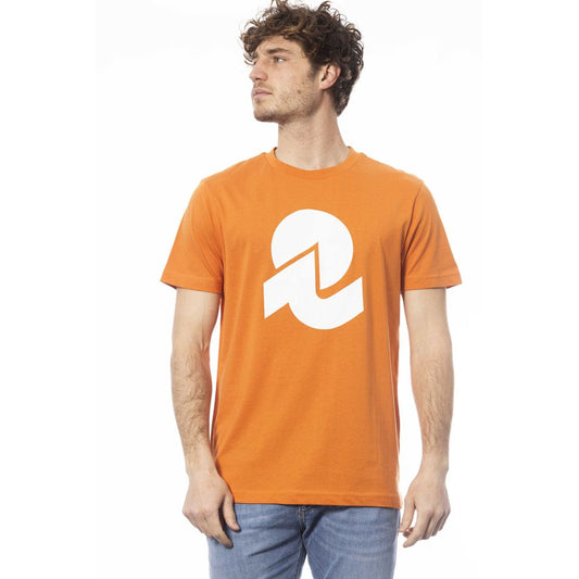 Invicta Orangefarbenes Herren-T-Shirt aus Baumwolle