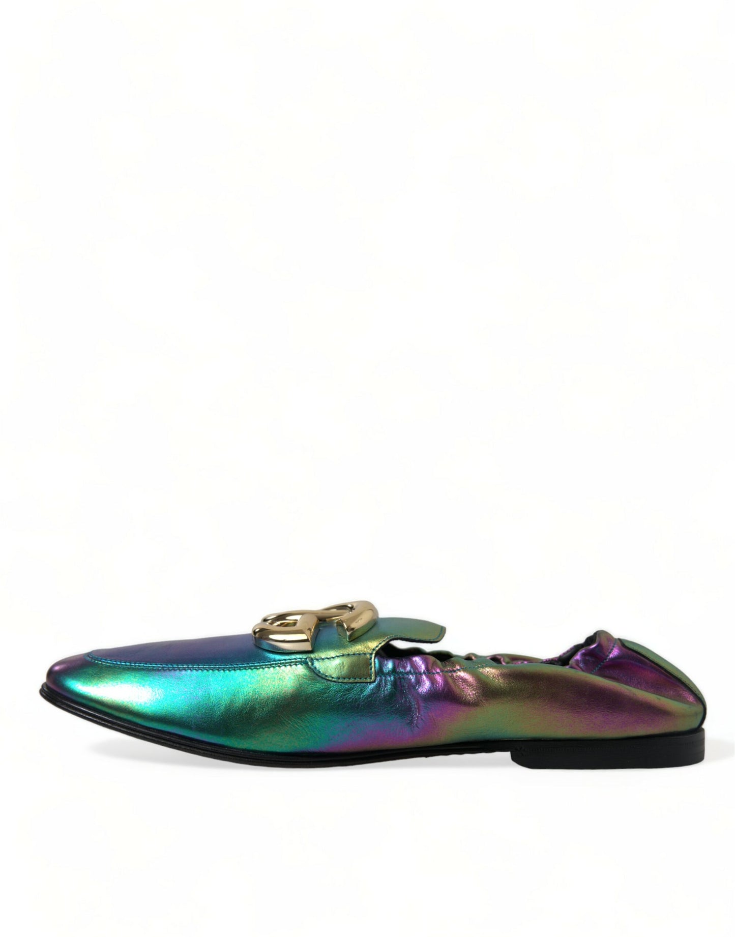 Dolce &amp; Gabbana – Mehrfarbige Loafer-Abendschuhe aus Leder mit DG-Logo