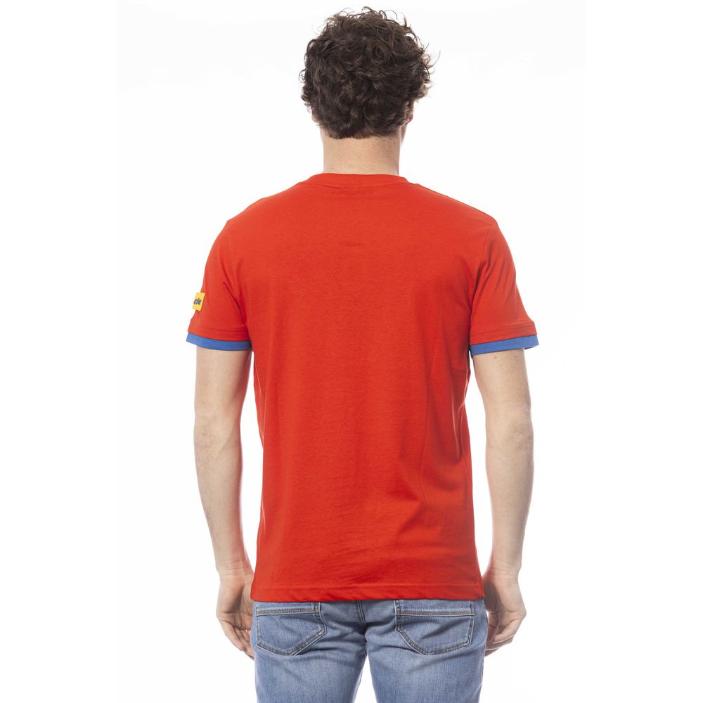 Invicta Rotes Baumwoll-T-Shirt für Herren