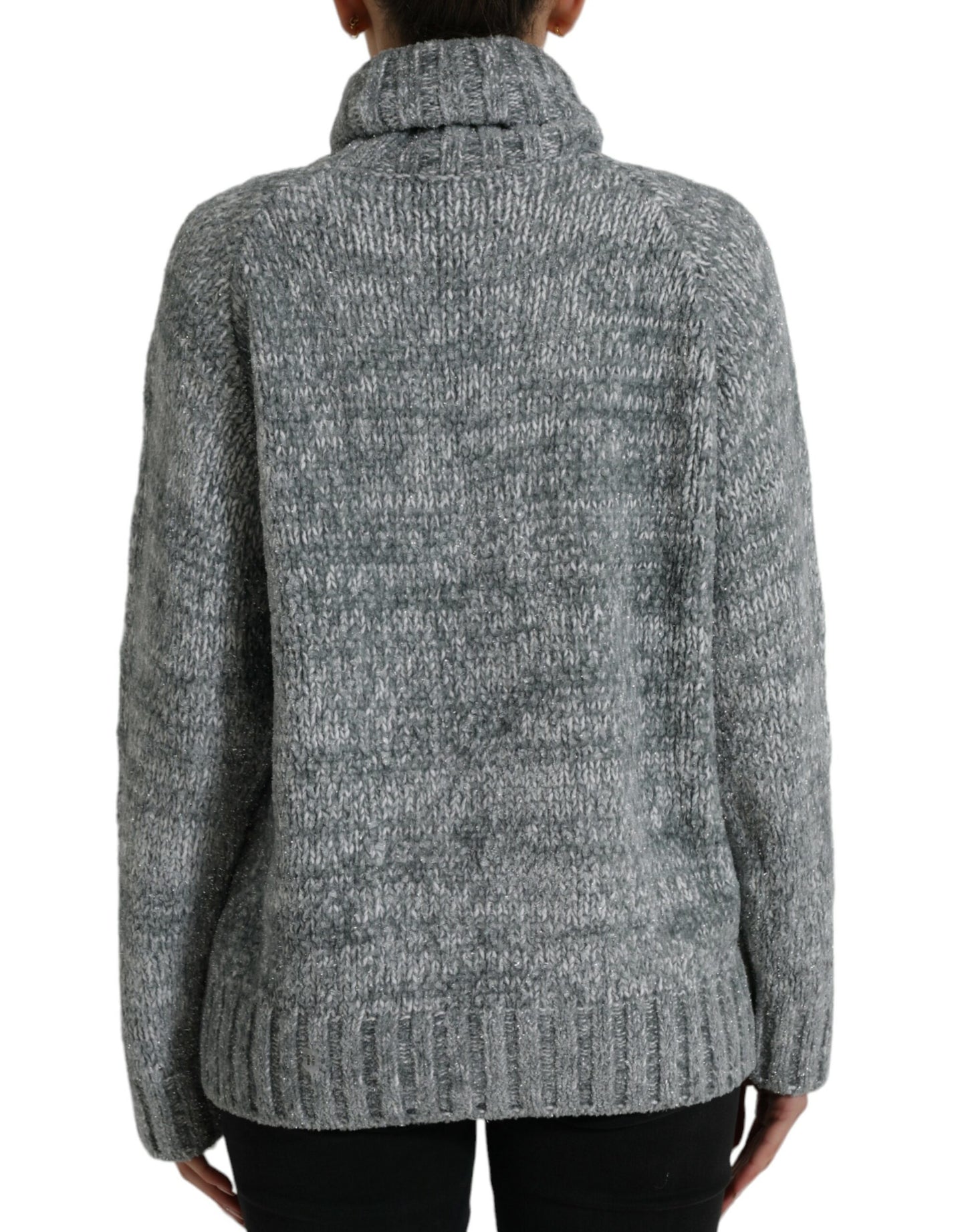 Dolce &amp; Gabbana Grauer Rollkragenpullover aus Kaschmir