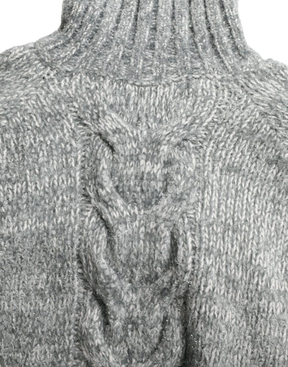 Dolce &amp; Gabbana Grauer Rollkragenpullover aus Kaschmir