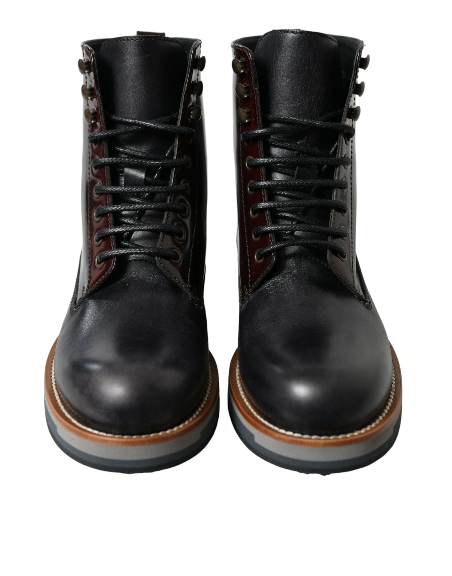 Dolce &amp; Gabbana – Militärstiefel aus schwarzem Leder