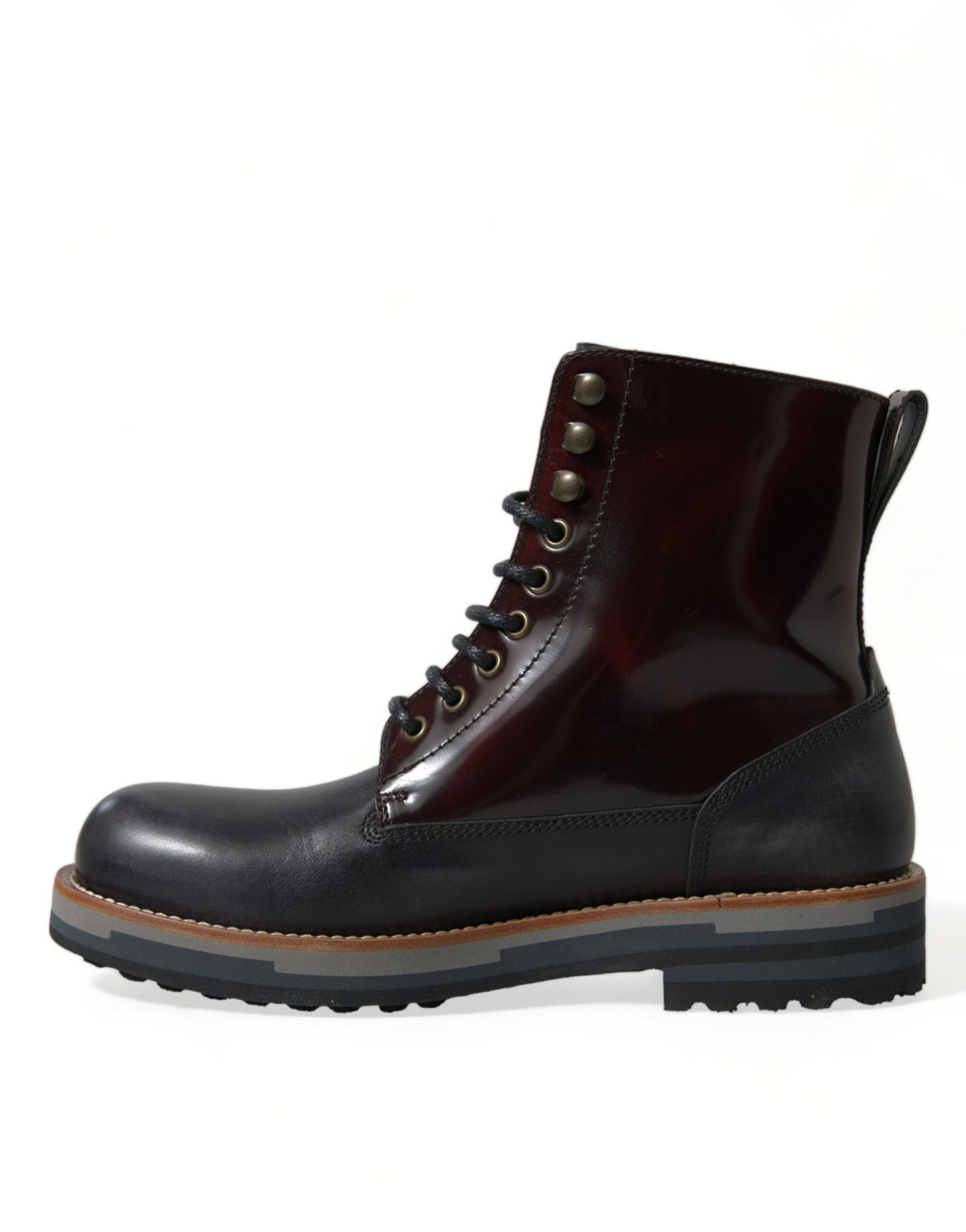 Dolce &amp; Gabbana – Militärstiefel aus schwarzem Leder