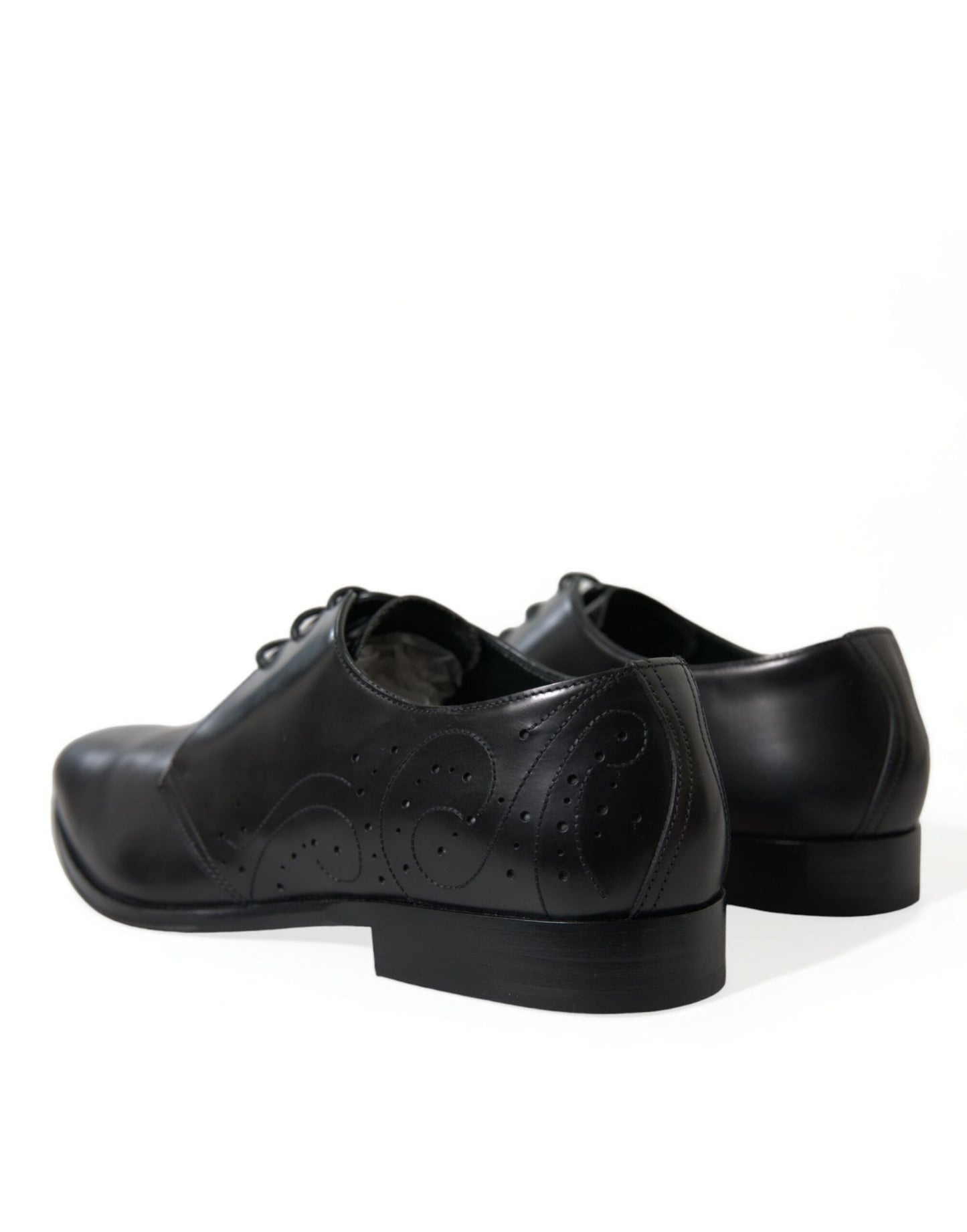 Dolce &amp; Gabbana – Formelle Derby-Schuhe aus schwarzem Leder mit Schnürung