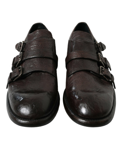 Dolce &amp; Gabbana – Formelle Schuhe mit braunem Lederriemen
