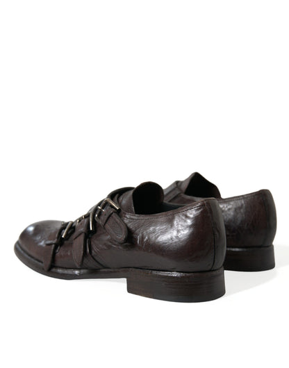 Dolce &amp; Gabbana – Formelle Schuhe mit braunem Lederriemen
