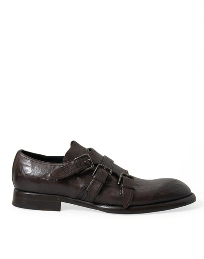 Dolce &amp; Gabbana – Formelle Schuhe mit braunem Lederriemen