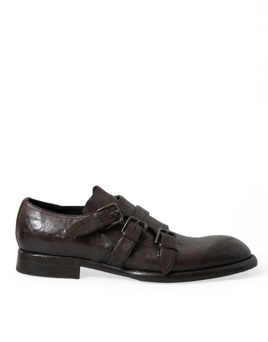 Dolce &amp; Gabbana – Formelle Schuhe mit braunem Lederriemen
