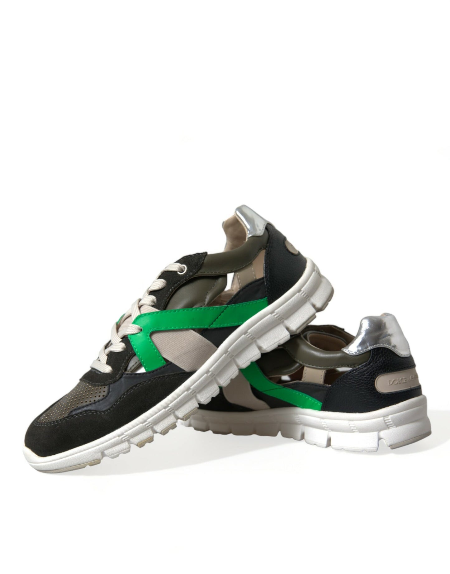 Dolce &amp; Gabbana Mehrfarbige Low-Top-Sneakers aus Wildleder