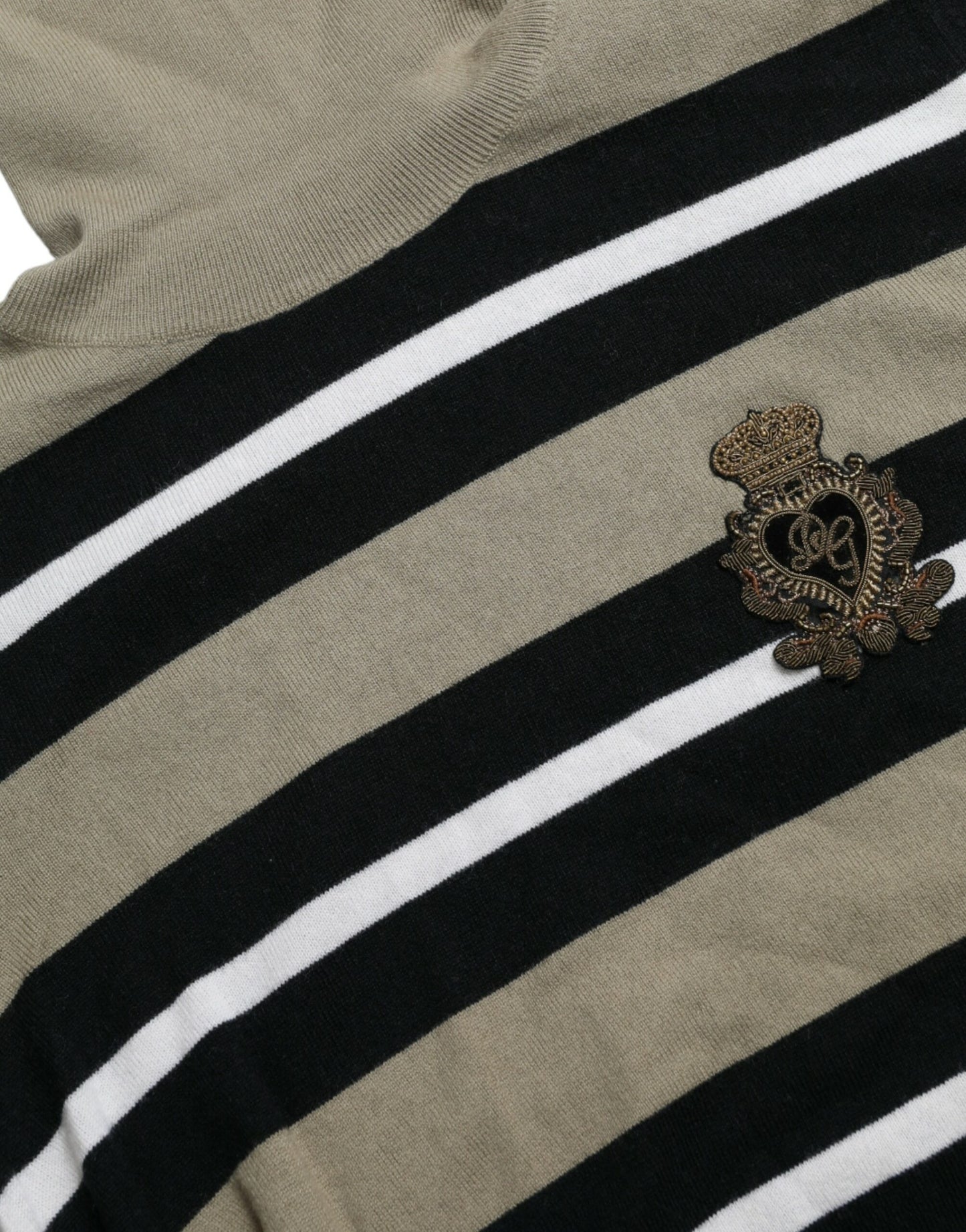 Dolce &amp; Gabbana – Pullover aus Wolle mit mehrfarbigem Streifenlogo