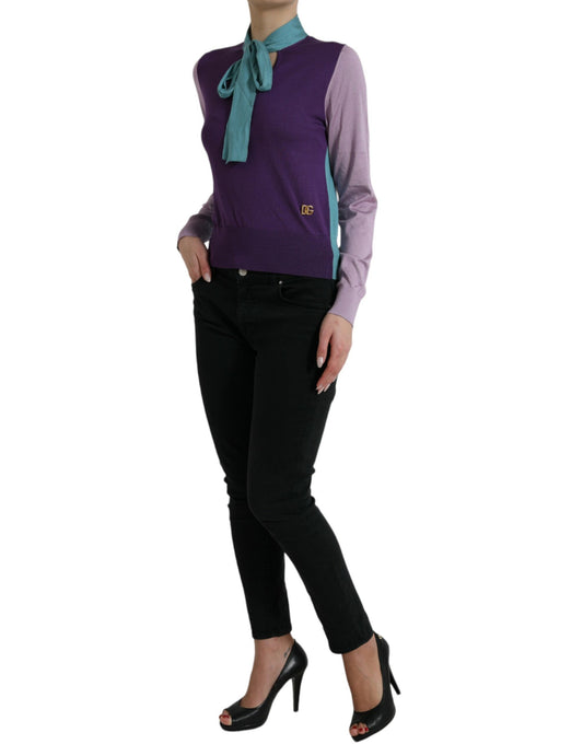Dolce &amp; Gabbana Multicolor Bow Fastening Pullover Sweater