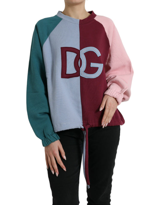 Dolce &amp; Gabbana Mehrfarbiger Pullover mit Rundhalsausschnitt aus Baumwolle