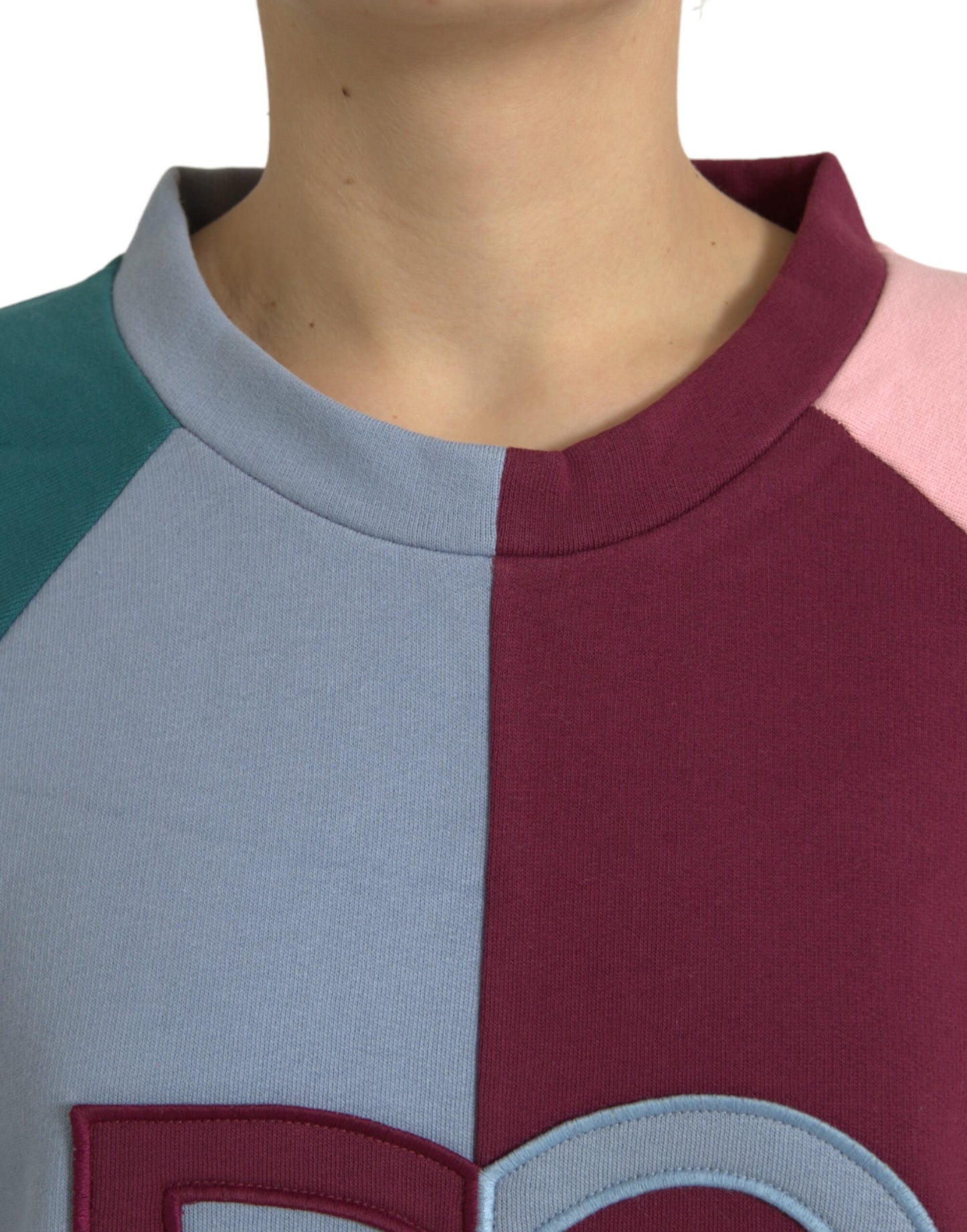 Dolce &amp; Gabbana Mehrfarbiger Pullover mit Rundhalsausschnitt aus Baumwolle
