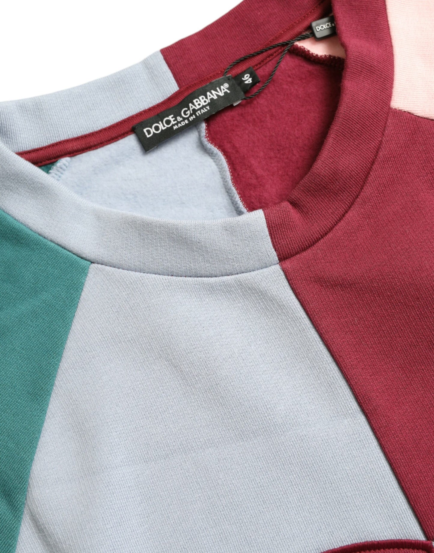 Dolce &amp; Gabbana Mehrfarbiger Pullover mit Rundhalsausschnitt aus Baumwolle