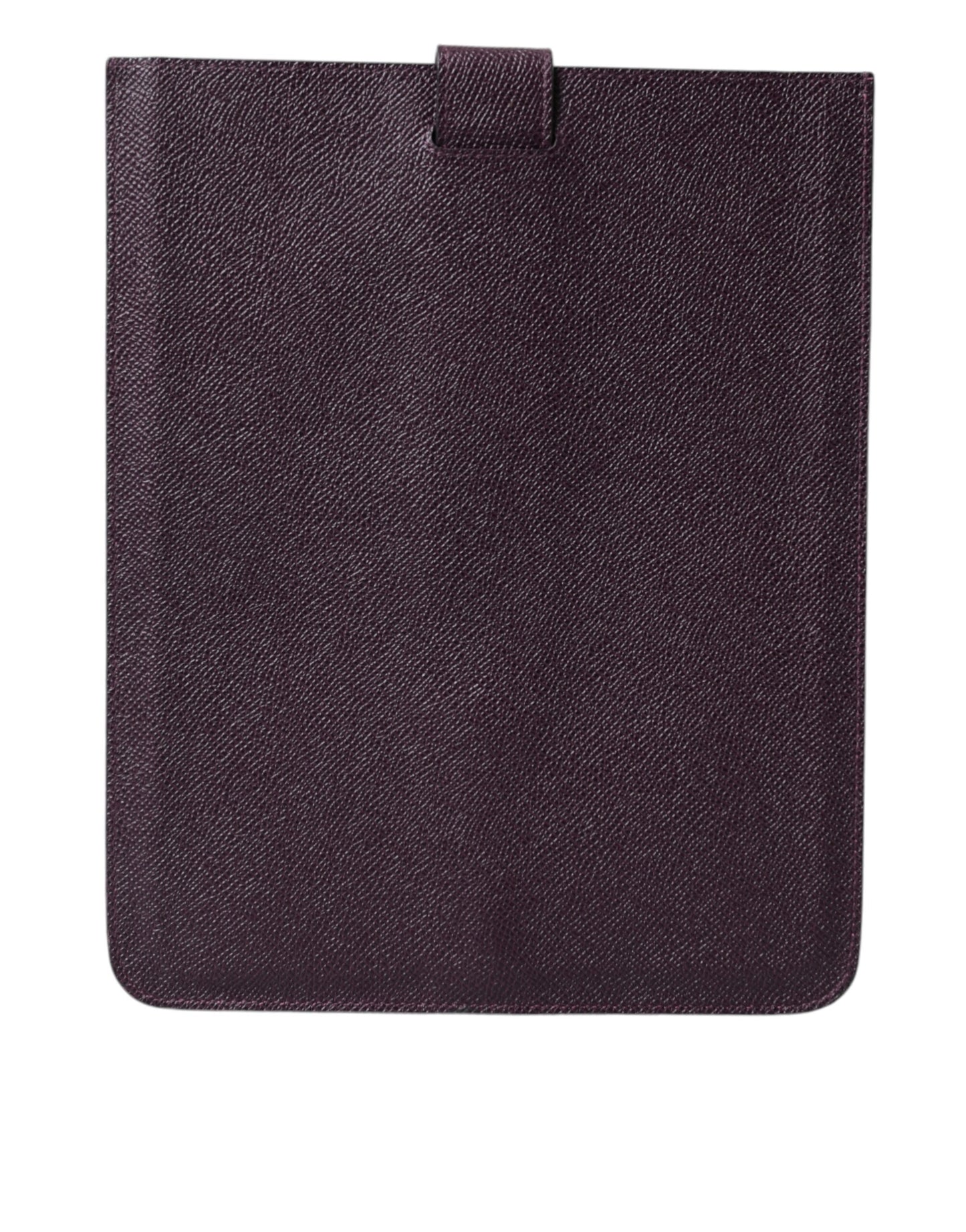 Dolce &amp; Gabbana Dark Brown Leather Logo Plaque Cover Sleeve Tablet Case