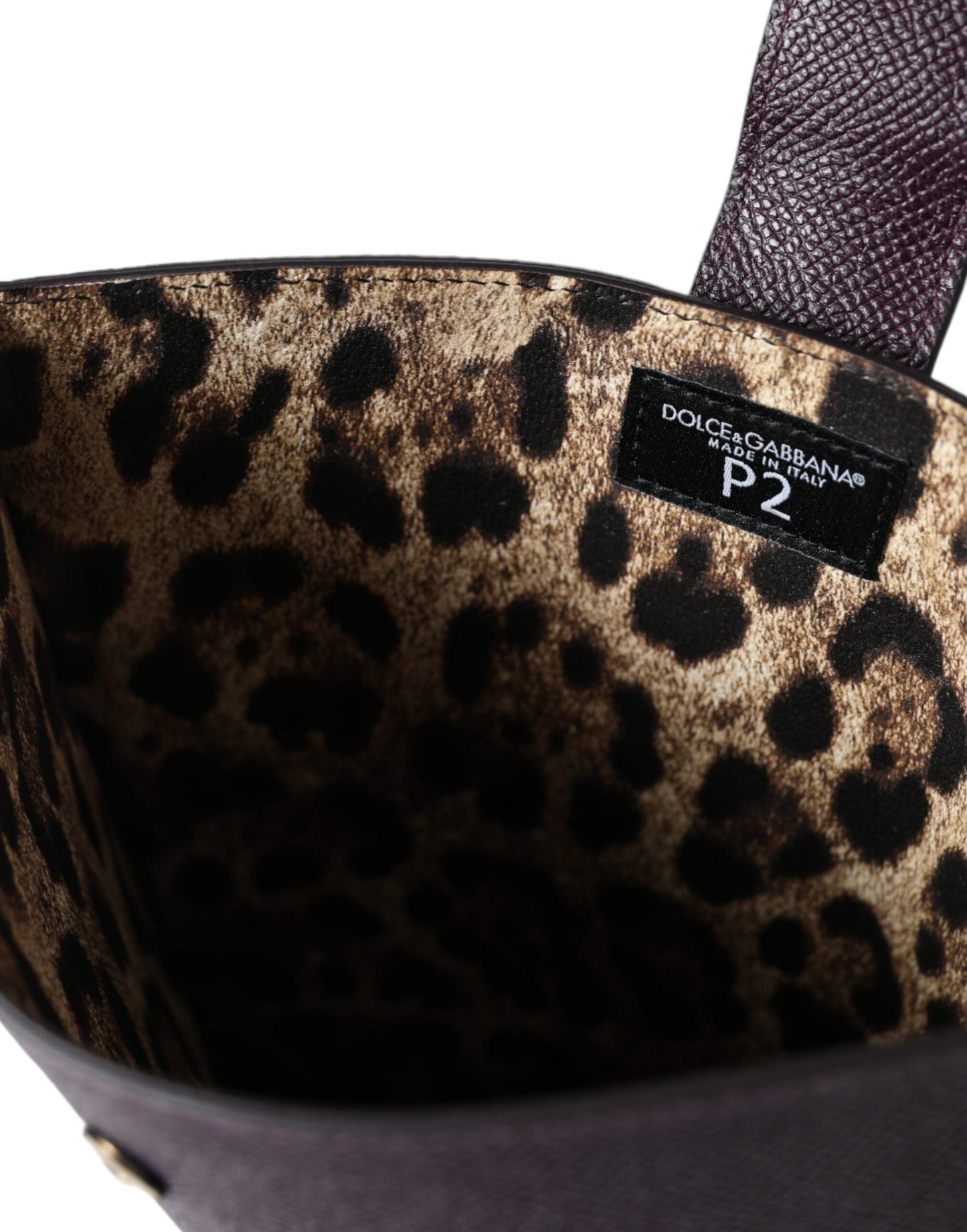 Dolce &amp; Gabbana Dark Brown Leather Logo Plaque Cover Sleeve Tablet Case