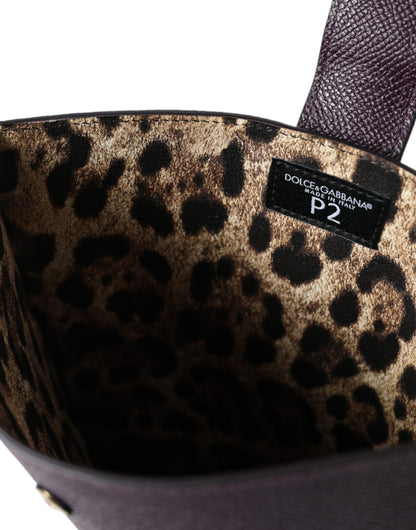 Dolce &amp; Gabbana Dark Brown Leather Logo Plaque Cover Sleeve Tablet Case