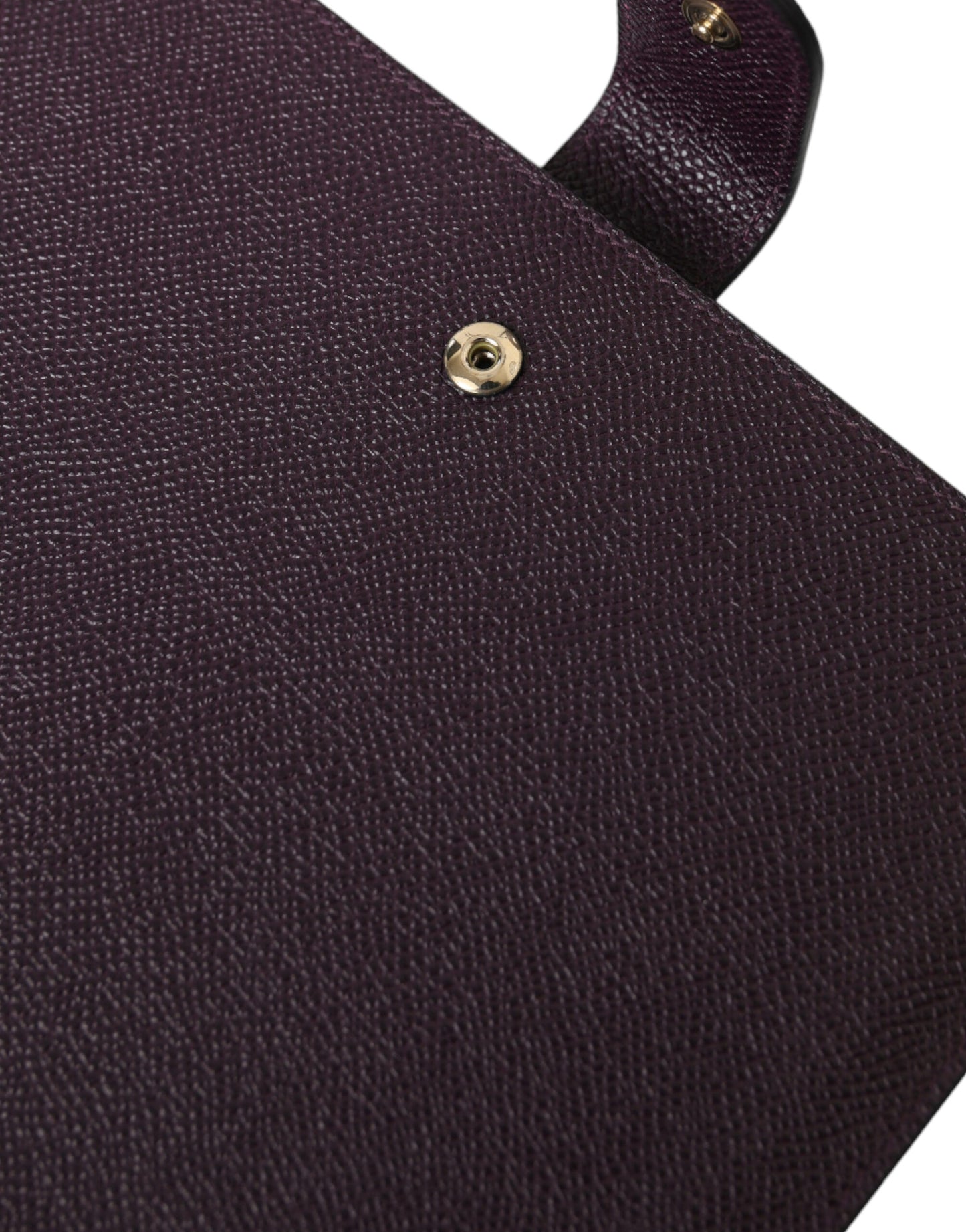 Dolce &amp; Gabbana Dark Brown Leather Logo Plaque Cover Sleeve Tablet Case