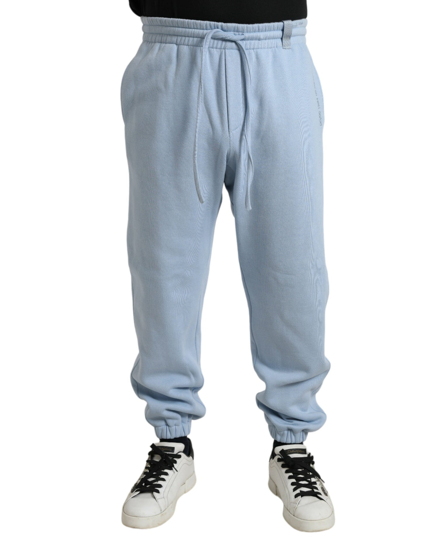 Dolce &amp; Gabbana Light Blue Cotton Sweatpants Men Jogger Pants
