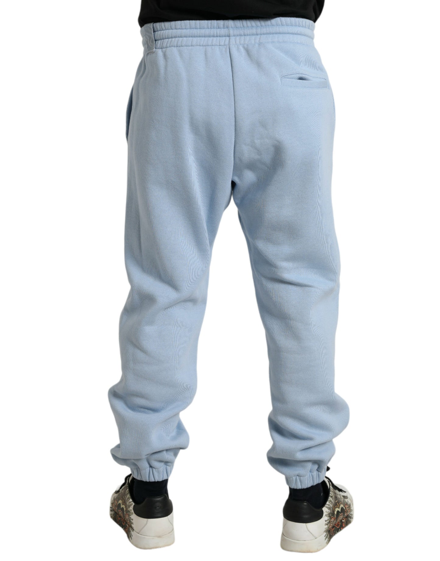 Dolce &amp; Gabbana Light Blue Cotton Sweatpants Men Jogger Pants