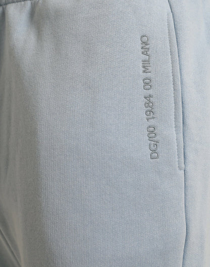 Dolce &amp; Gabbana Light Blue Cotton Sweatpants Men Jogger Pants