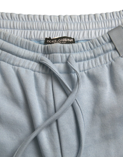 Dolce &amp; Gabbana Light Blue Cotton Sweatpants Men Jogger Pants